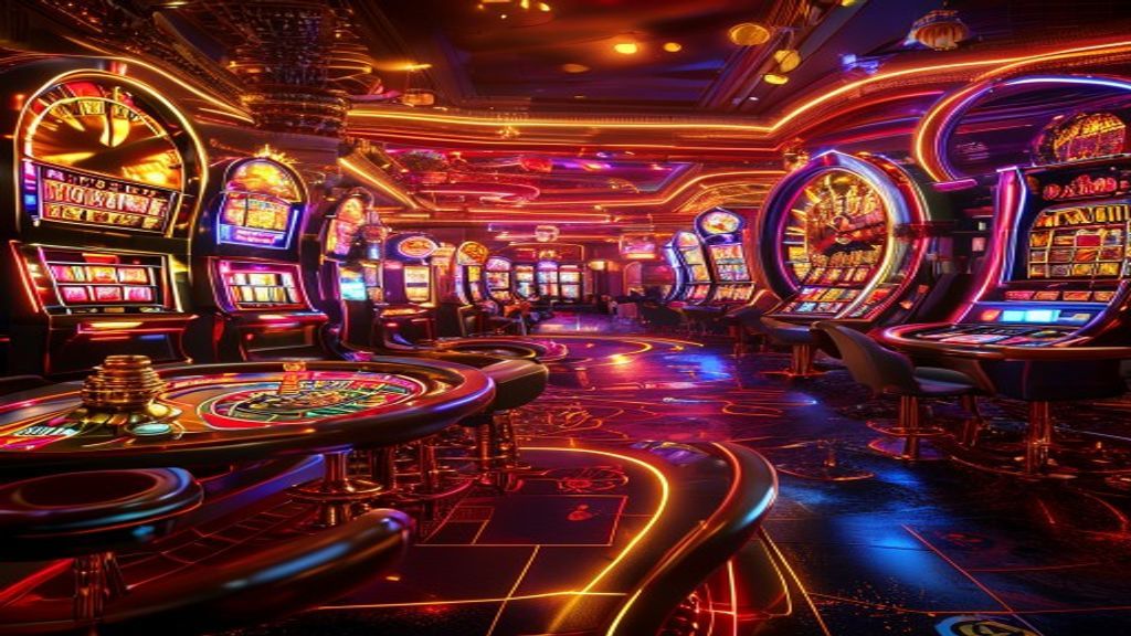 Vibrant Diwa Win casino game floor with slots, cards and roulette for Indian players
